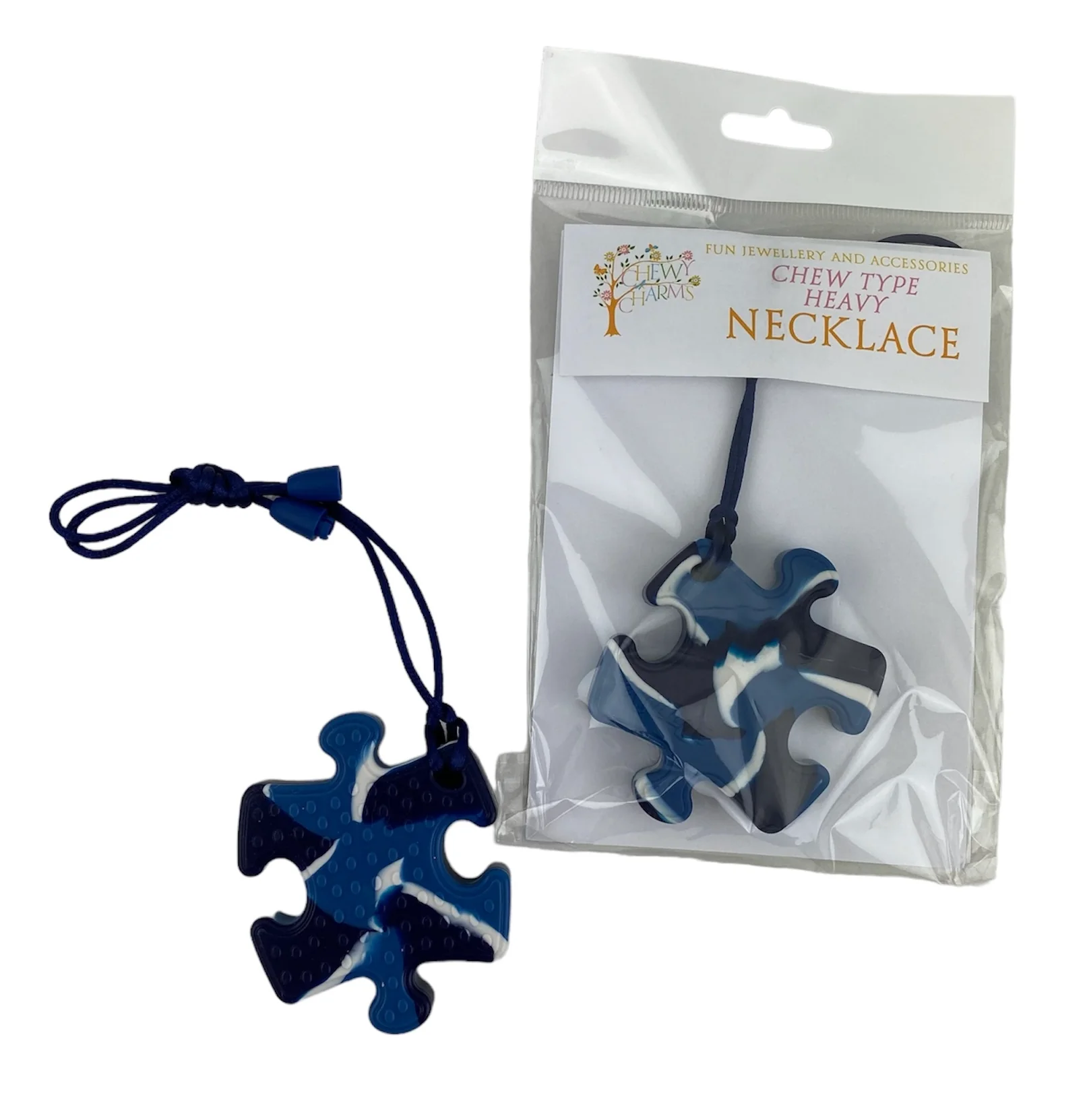 Chewy Charms Necklace Chews - Blue/Puzzle - Image 3